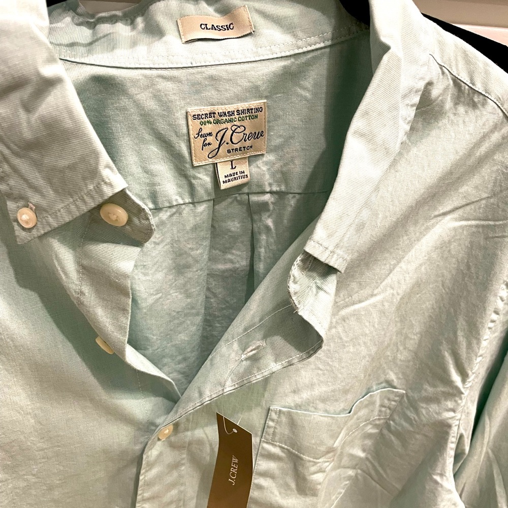 Button down j crew shirt NWT size L